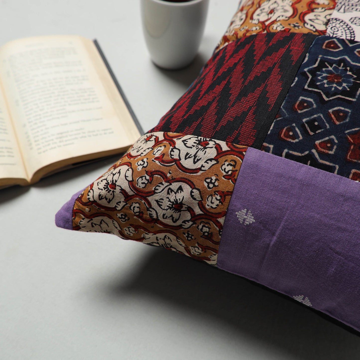 Multicolor - handcrafted patchwork cushion cover 67