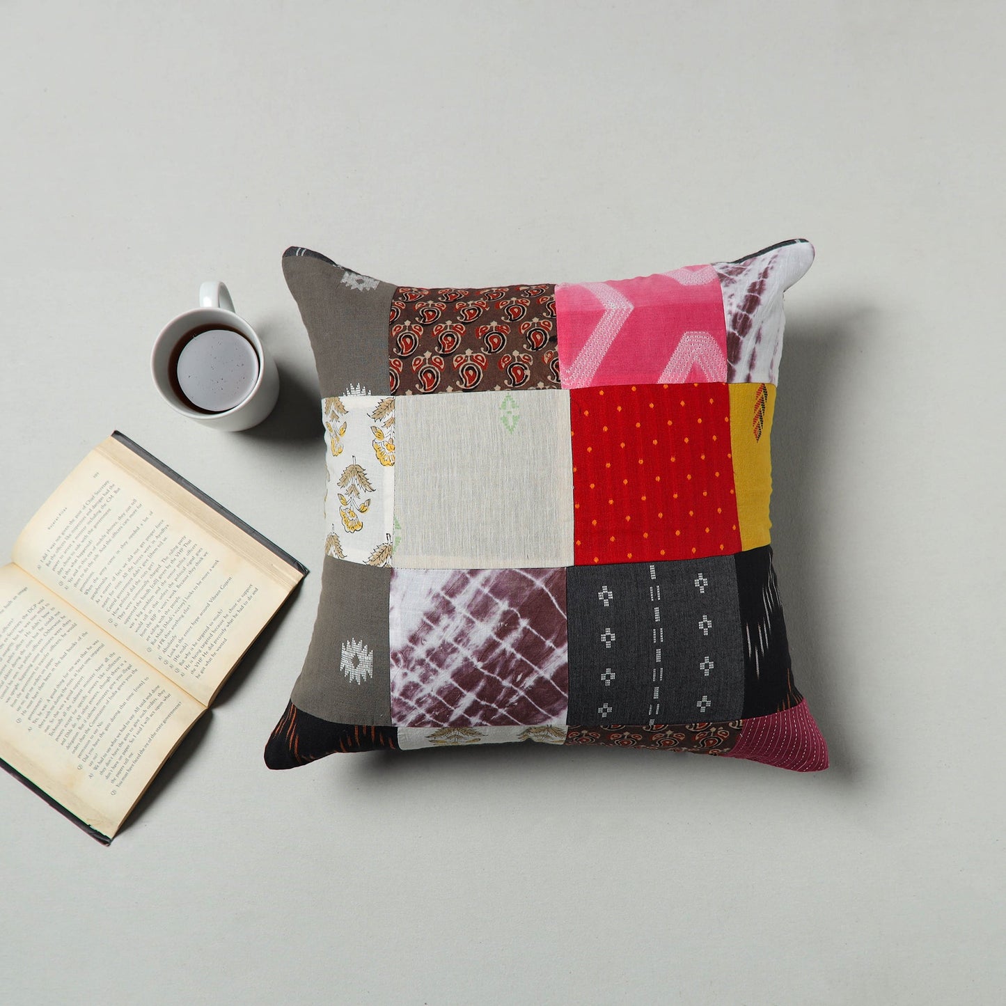 Multicolor - handcrafted patchwork cushion cover 71