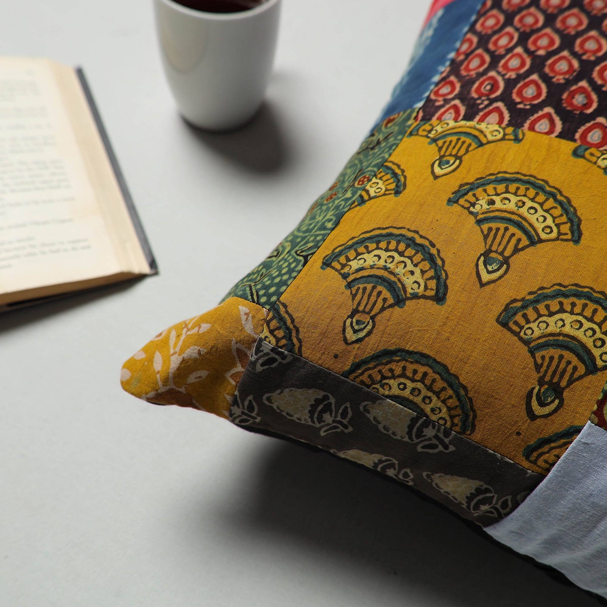 Multicolor - handcrafted patchwork cushion cover 78