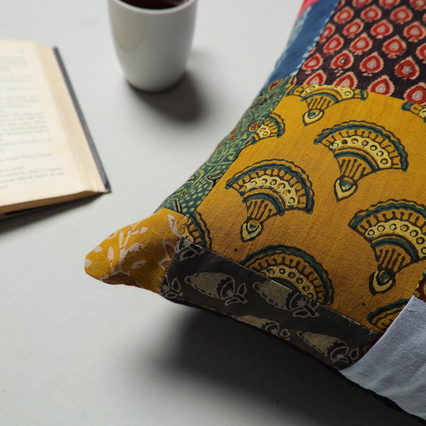 Multicolor - handcrafted patchwork cushion cover 78