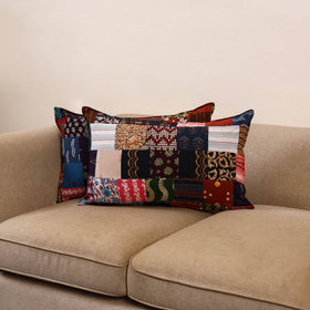 Handcrafted patchwork pillow covers (set of 2) 04