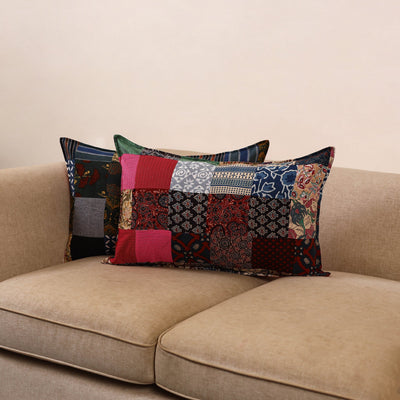 Handcrafted patchwork pillow covers (set of 2) 06