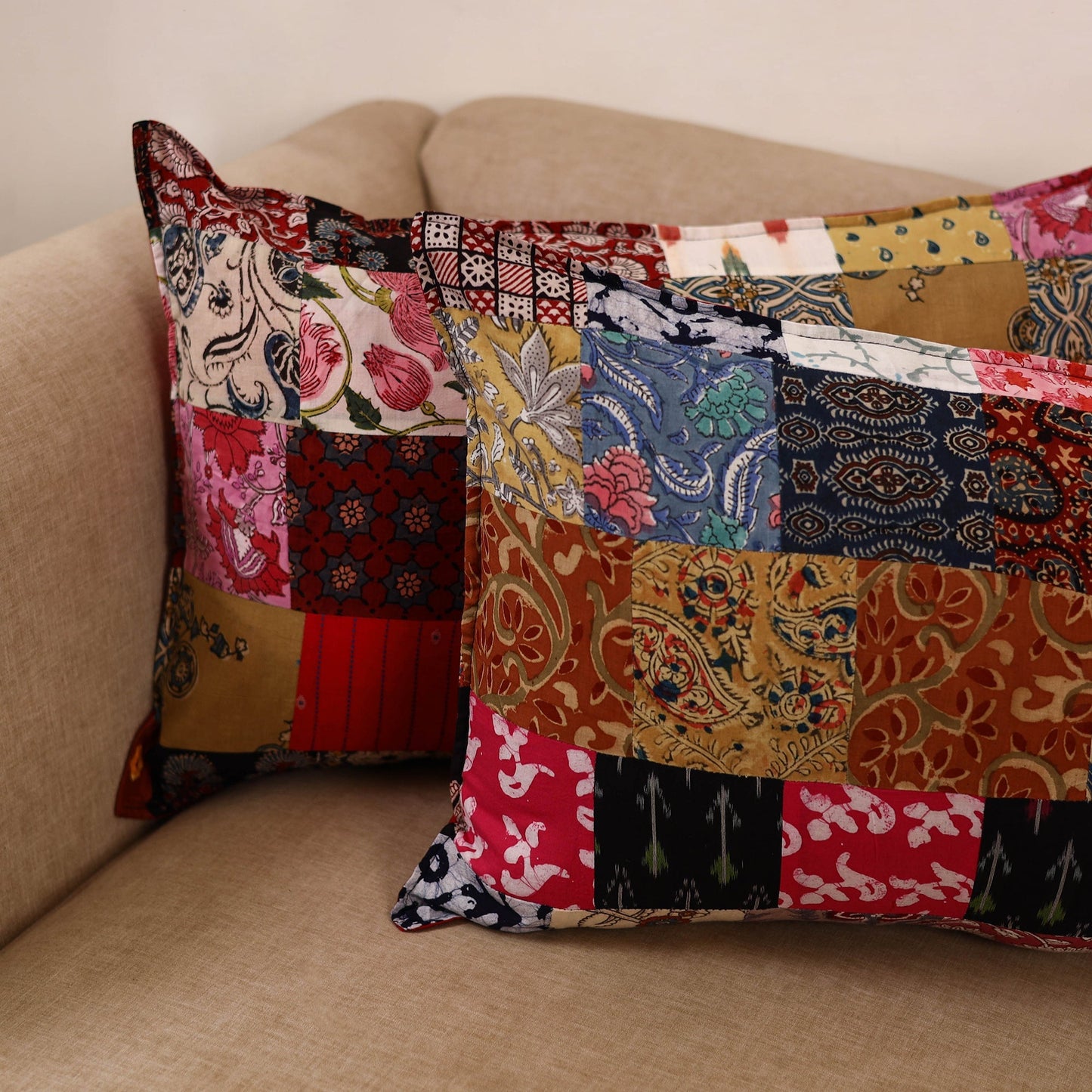 Handcrafted patchwork pillow covers (set of 2) 08
