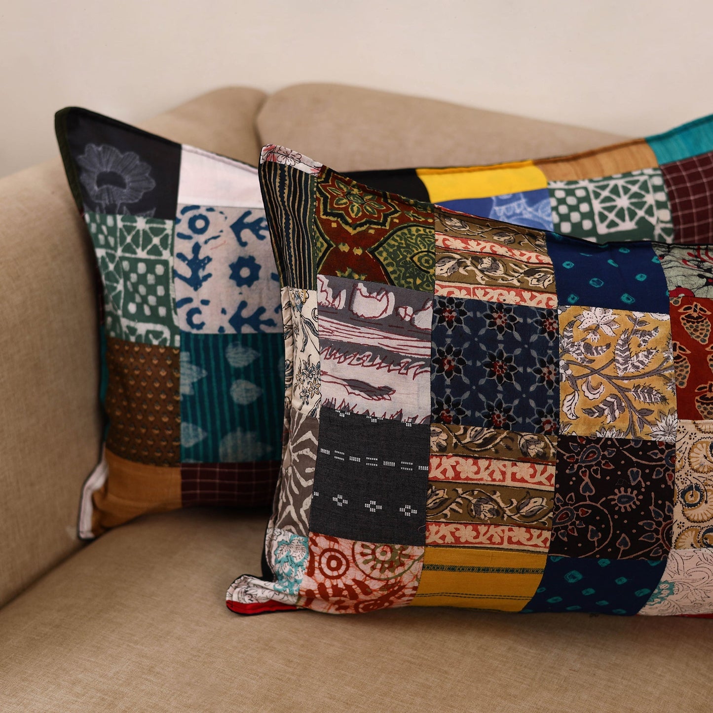 Handcrafted patchwork pillow covers (set of 2) 09