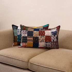 Handcrafted patchwork pillow covers (set of 2) 09