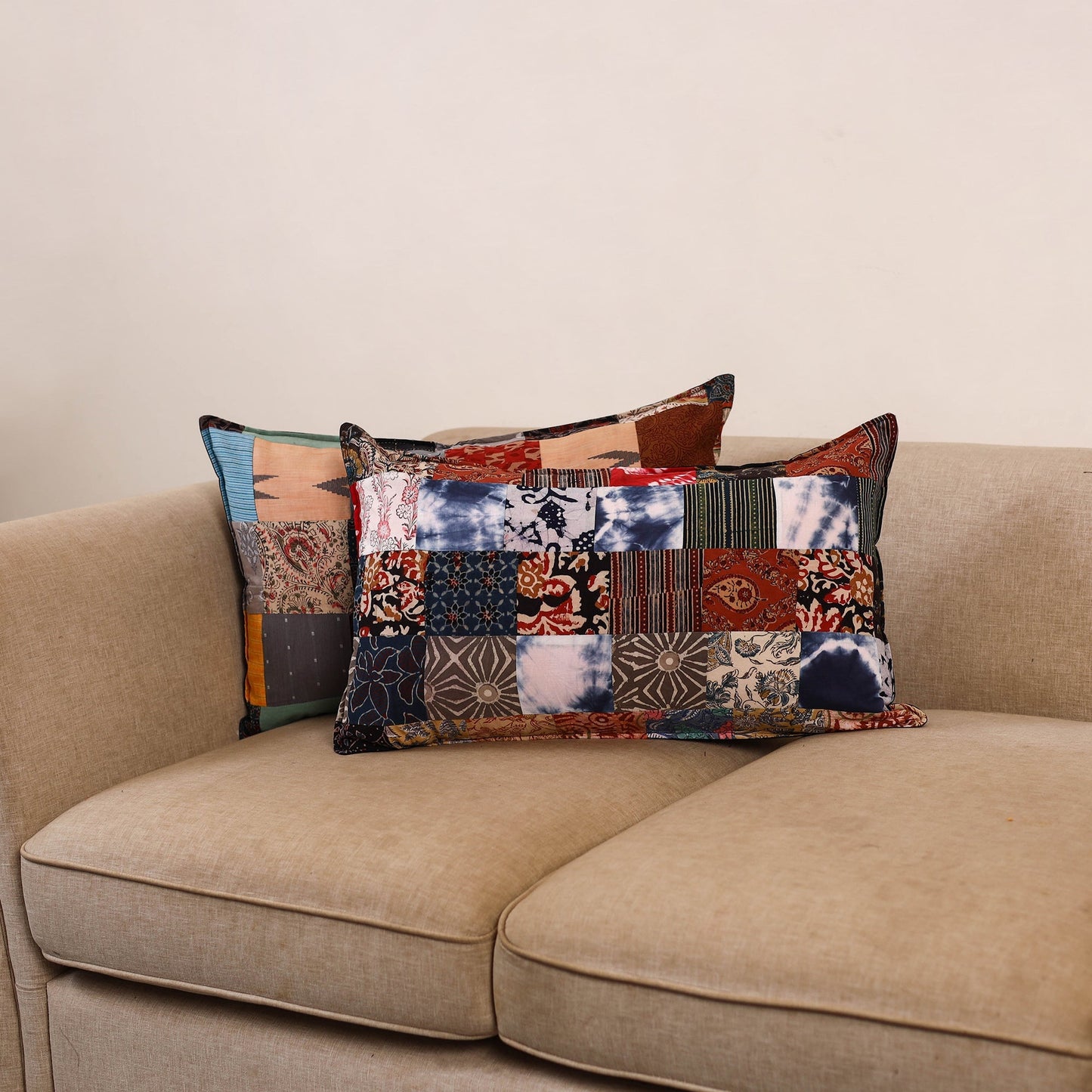 Handcrafted patchwork pillow covers (set of 2) 11