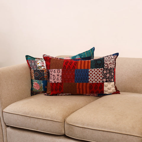 Handcrafted patchwork pillow covers (set of 2) 16
