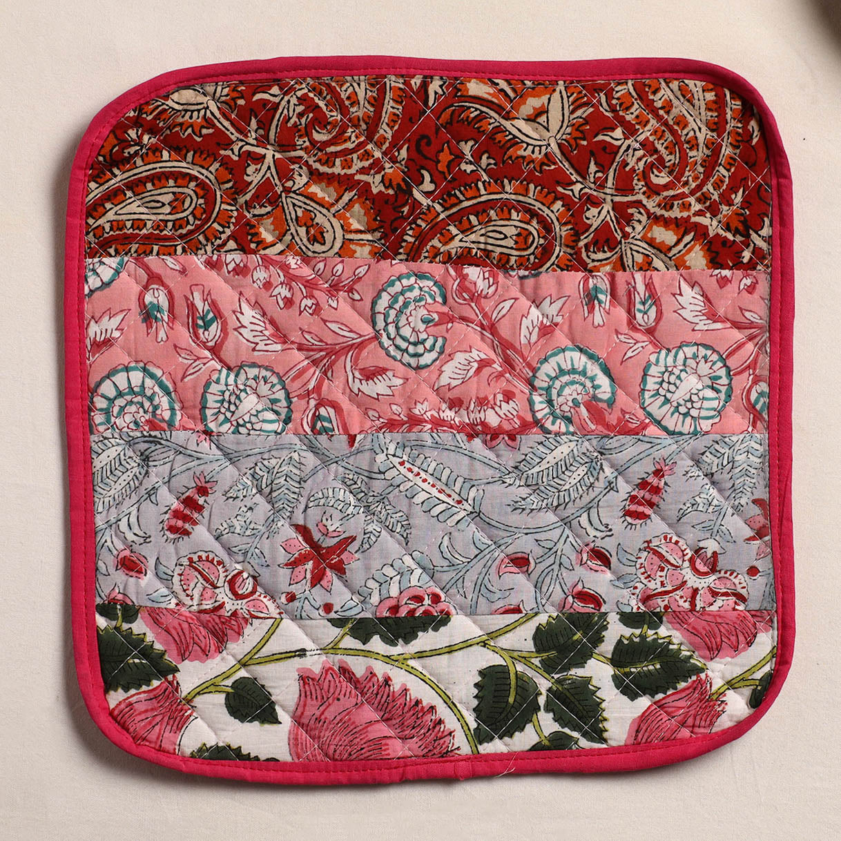 Multicolor Handcrafted Patchwork Pot Holder