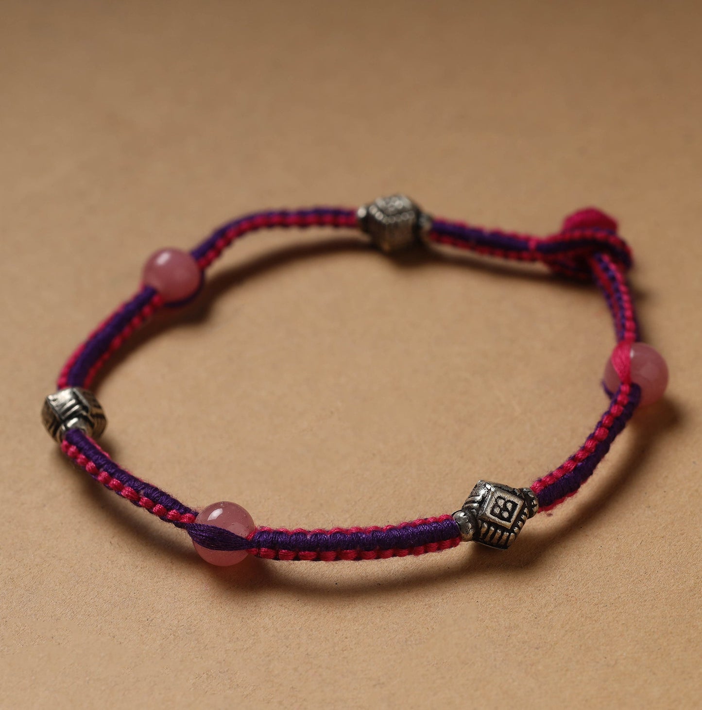  Handcrafted Patwa Thread & Beadwork Anklet 77 Online at iTokri.com
