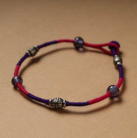 Handcrafted Patwa Thread & Beadwork Anklet 78 