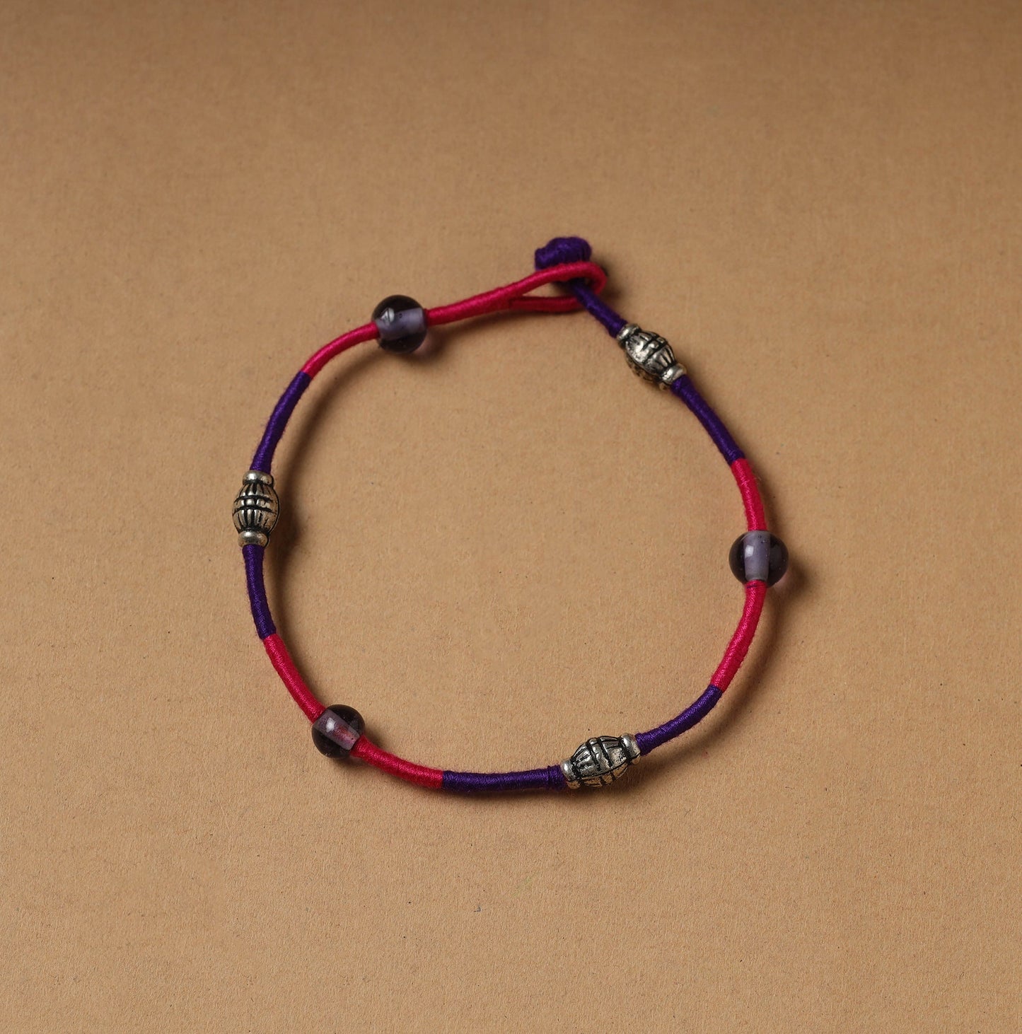  Handcrafted Patwa Thread & Beadwork Anklet 78 