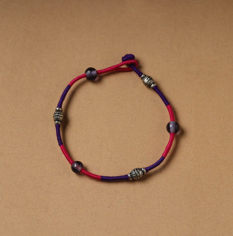  Handcrafted Patwa Thread & Beadwork Anklet 78 