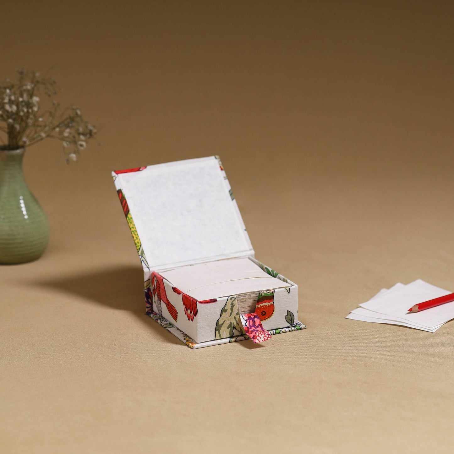 Multicolor - handcrafted printed card holder with slips 21