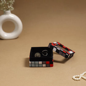 Handcrafted printed fabric ring/earring box 27