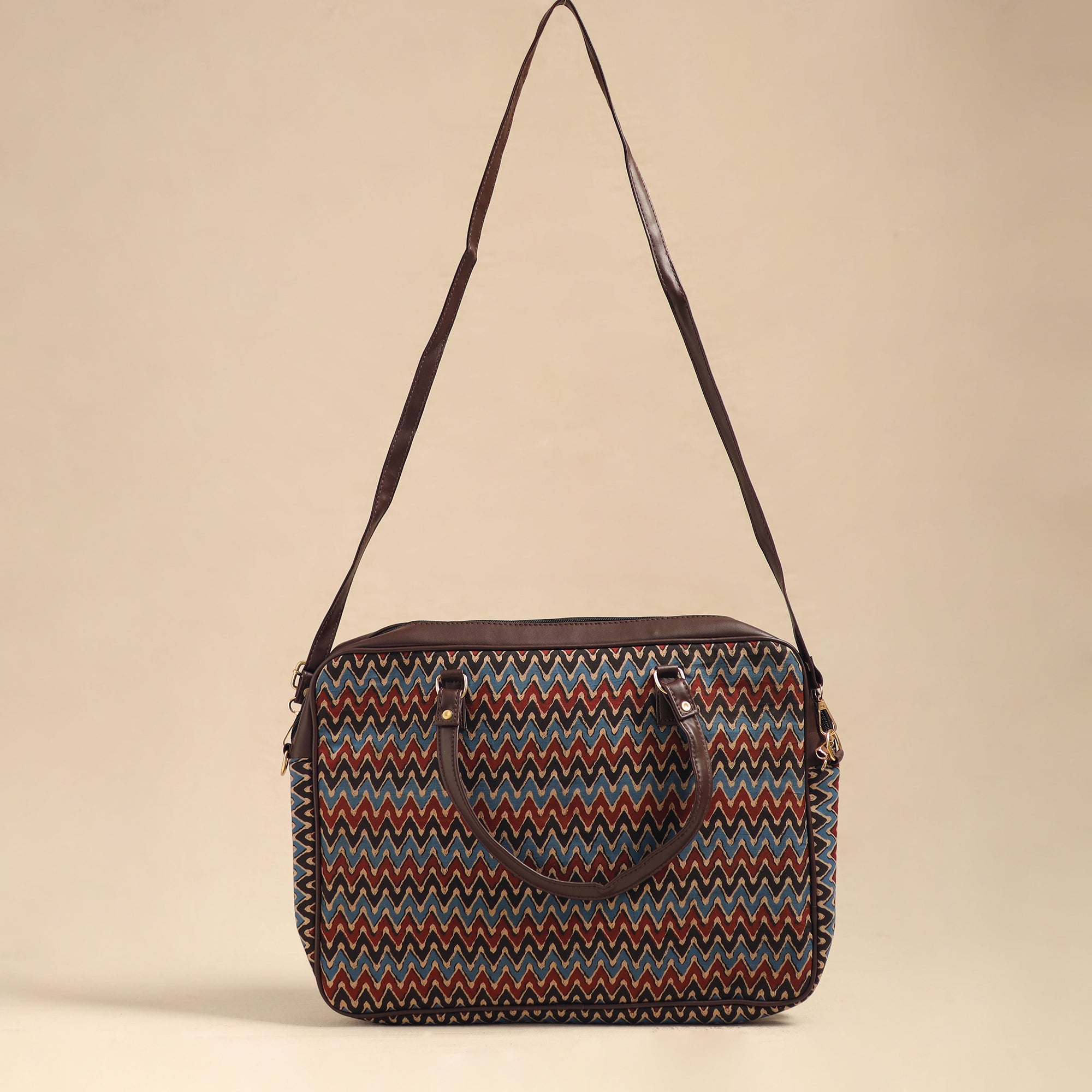  Multicolor Handcrafted Printed Laptop Bag 