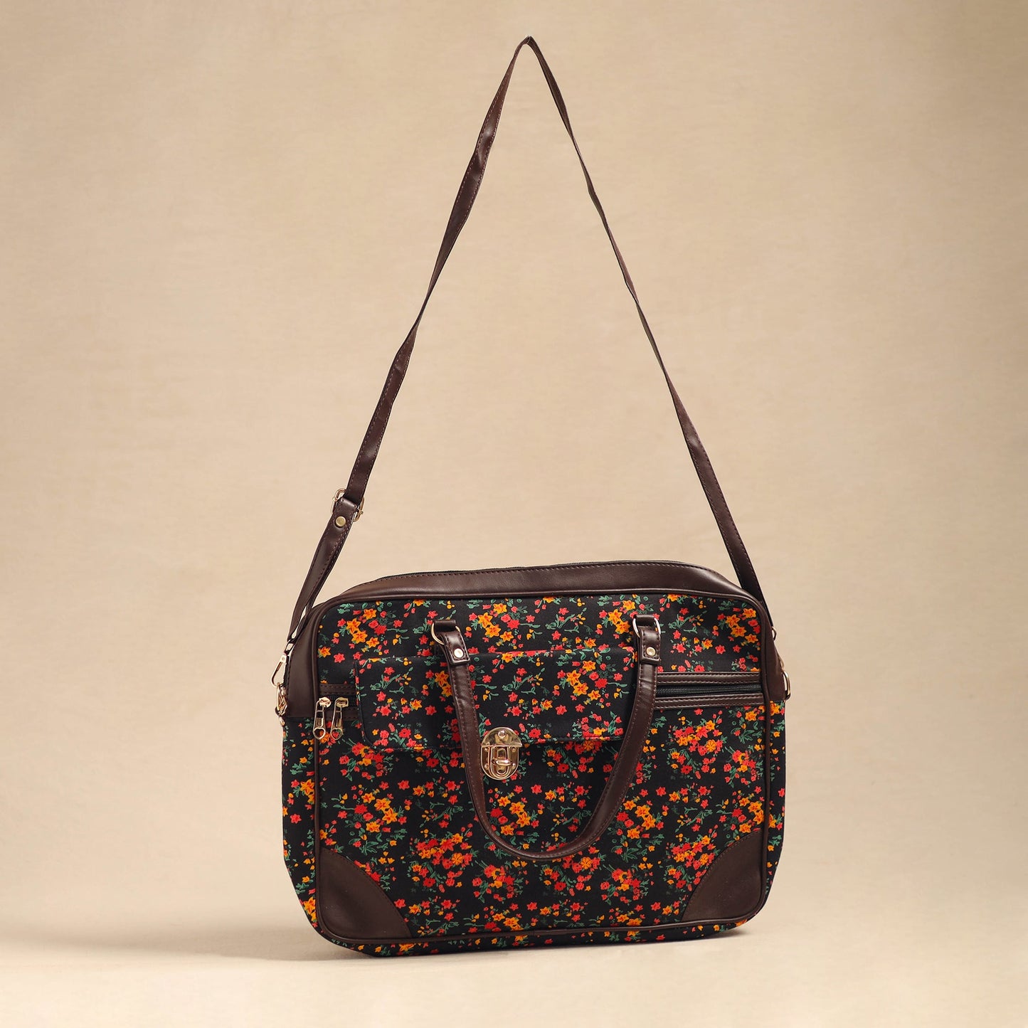  Multicolor Handcrafted Printed Laptop Bag 