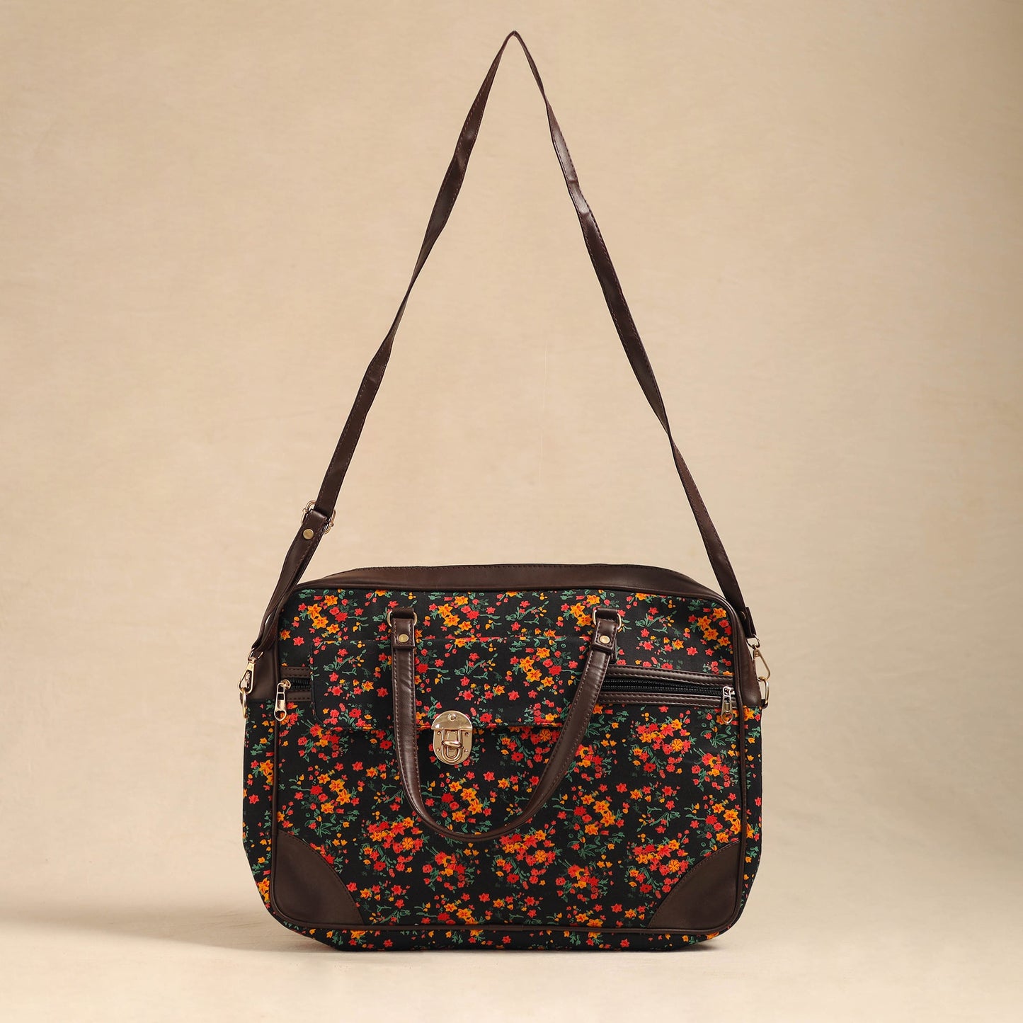  Multicolor Handcrafted Printed Laptop Bag 