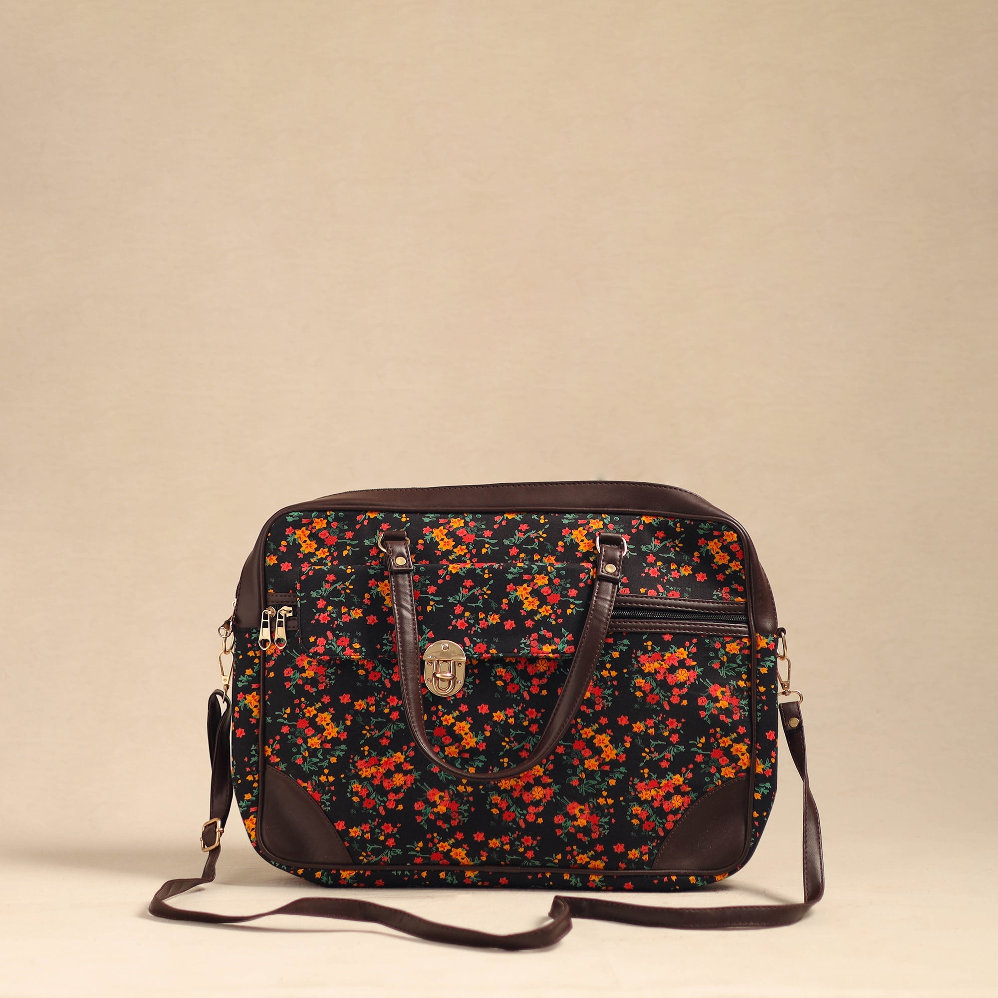  Multicolor Handcrafted Printed Laptop Bag 