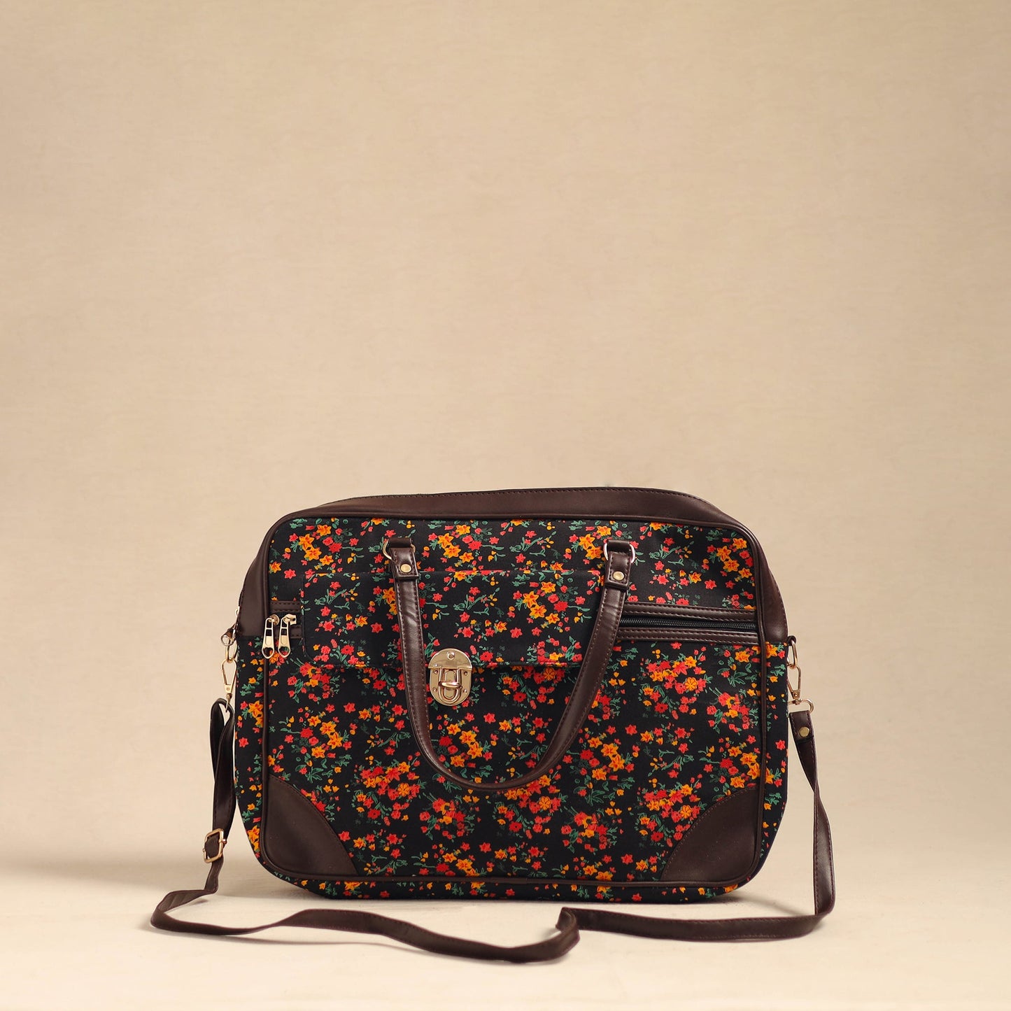  Multicolor Handcrafted Printed Laptop Bag 