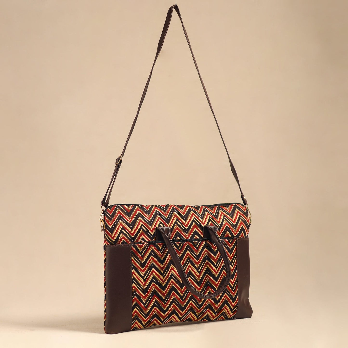  Multicolor Handcrafted Printed Laptop Bag 