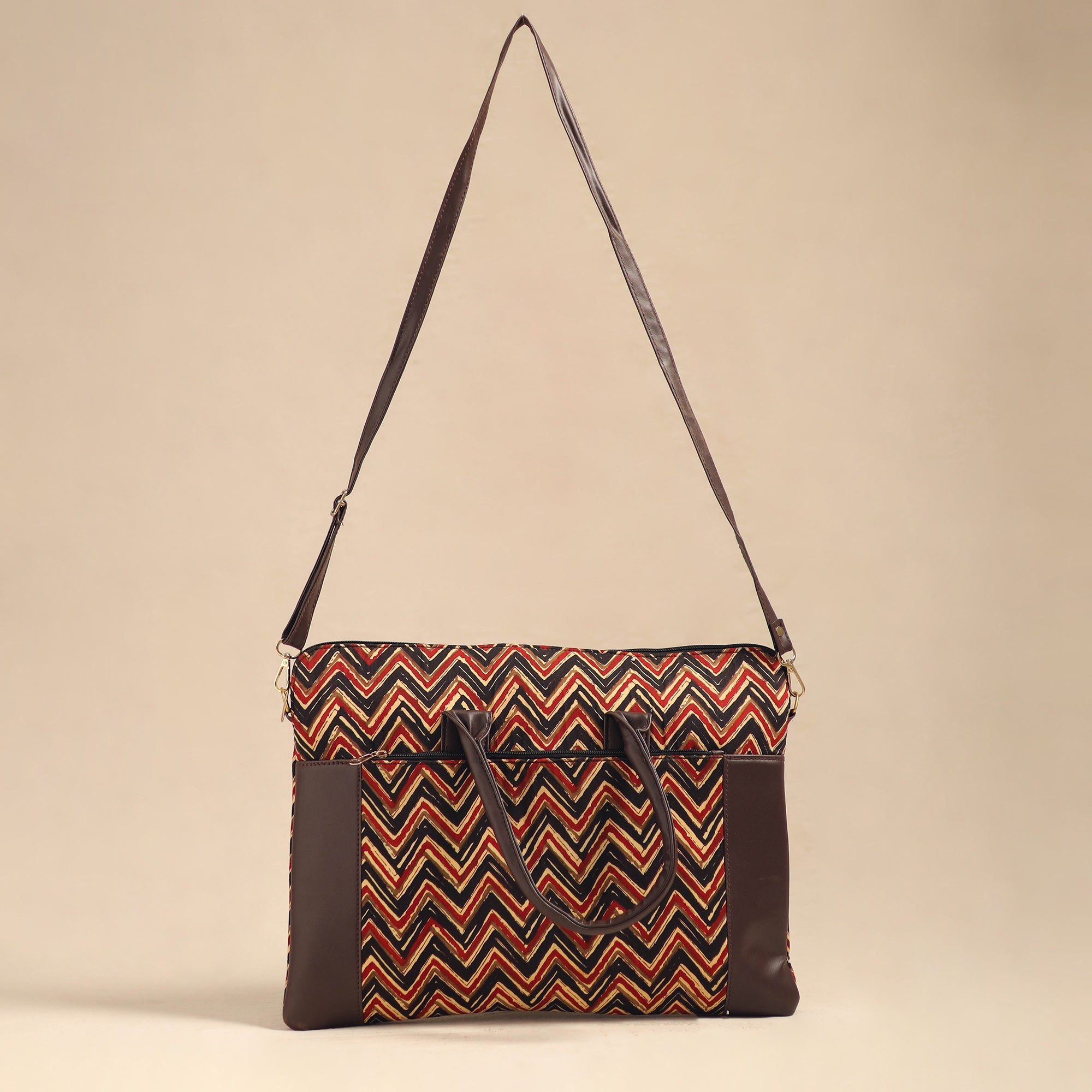  Multicolor Handcrafted Printed Laptop Bag 