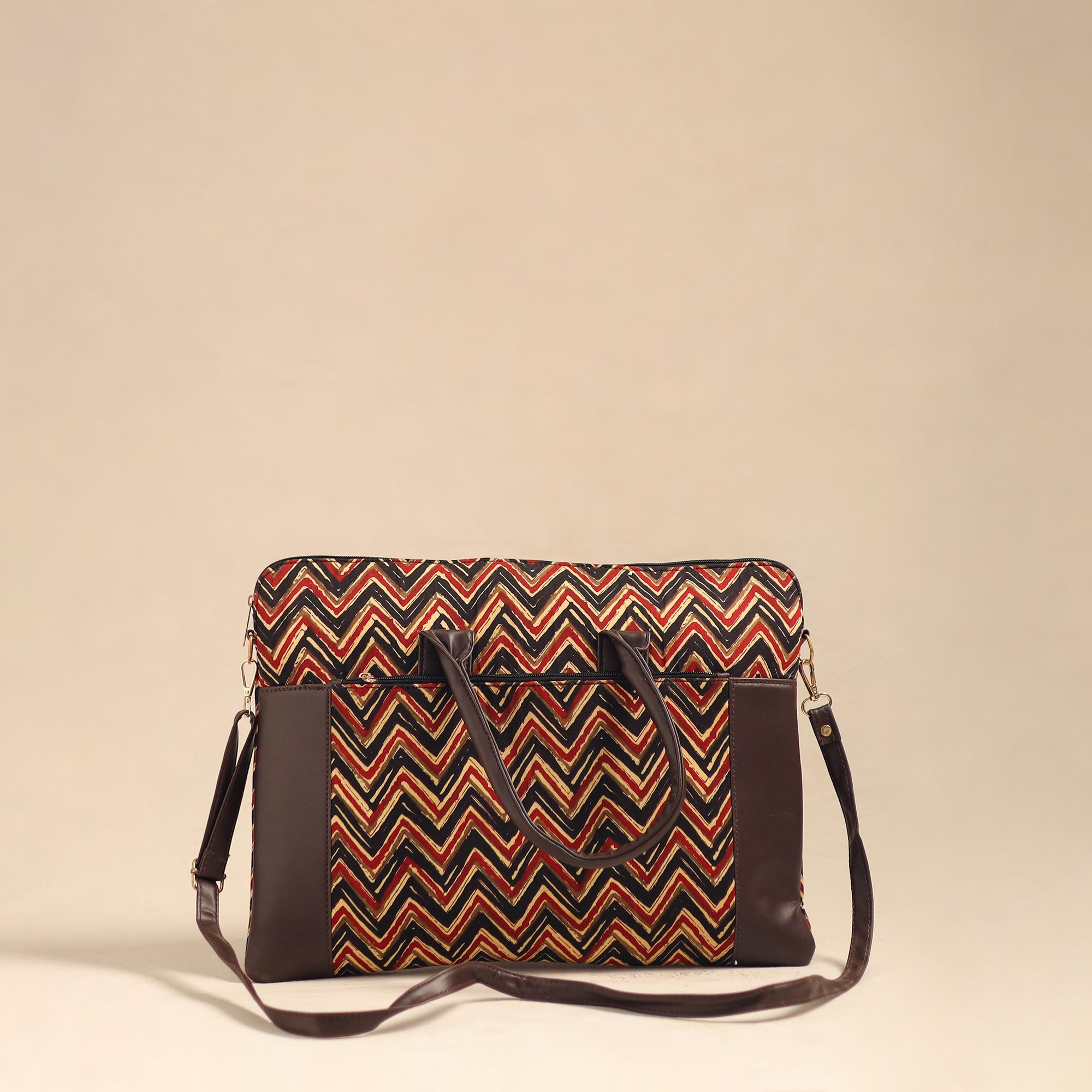  Multicolor Handcrafted Printed Laptop Bag 