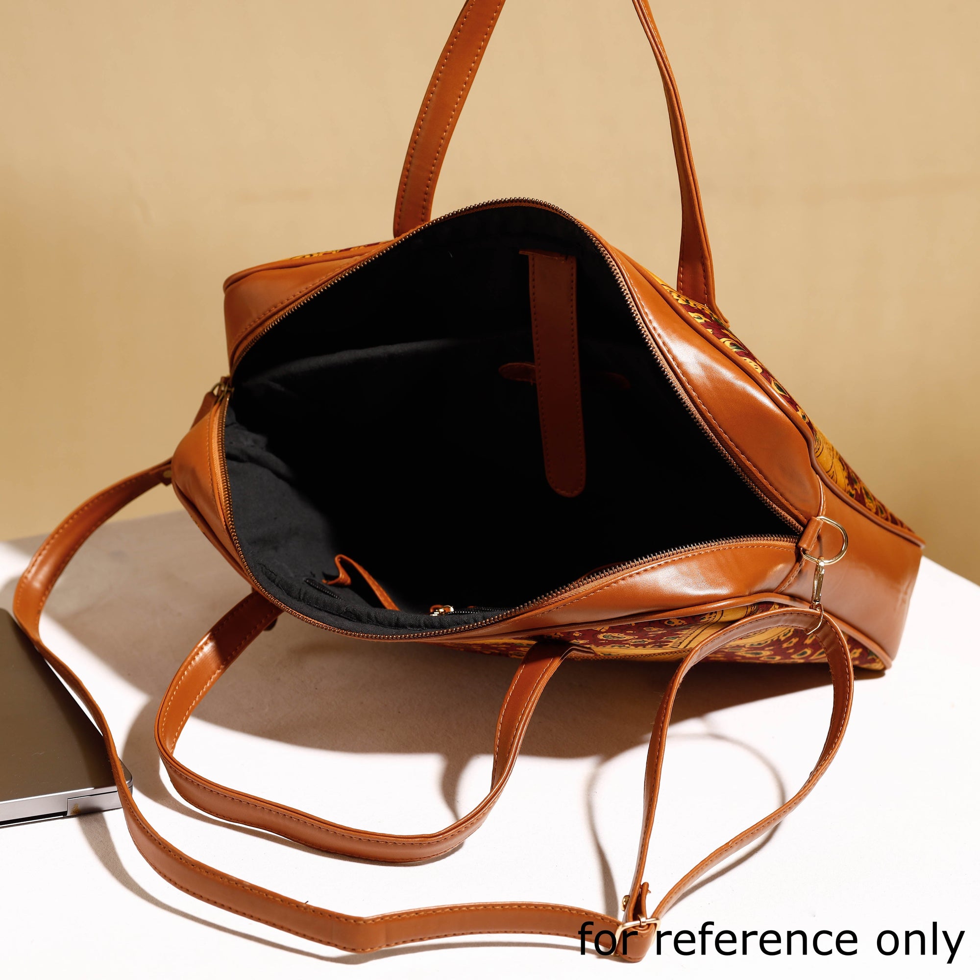  Handcrafted Ajrakh Block Printed Modal Silk Laptop Bag 