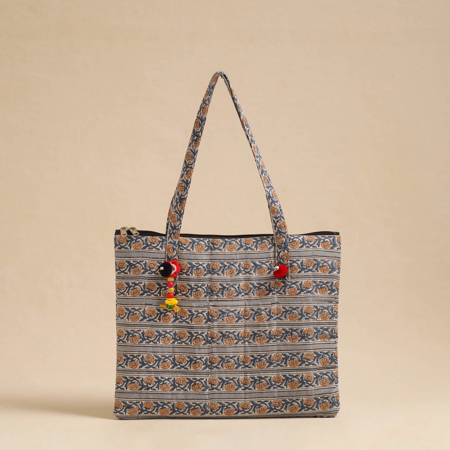  Multicolor Handcrafted Quilted Cotton Hand Bag