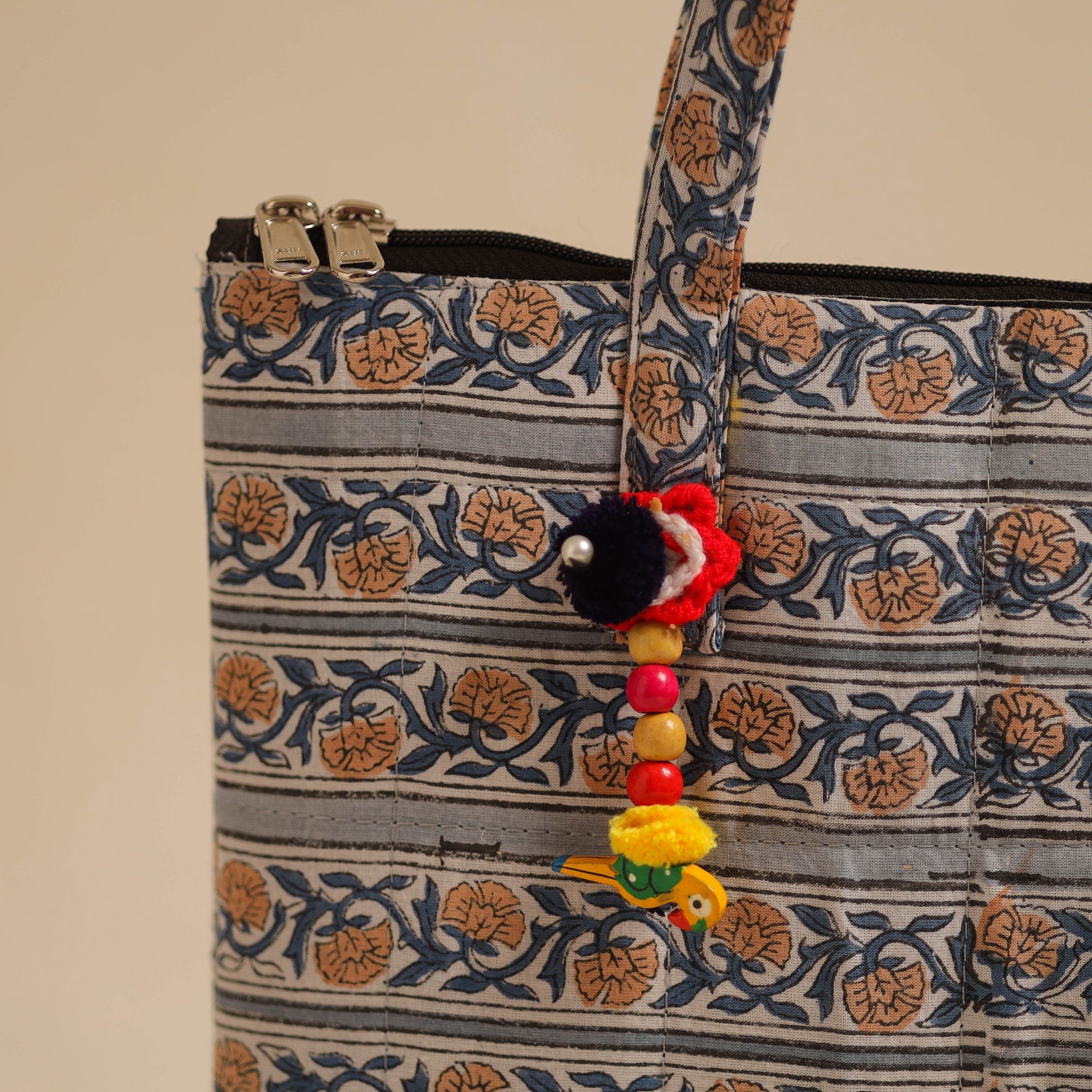  Multicolor Handcrafted Quilted Cotton Hand Bag