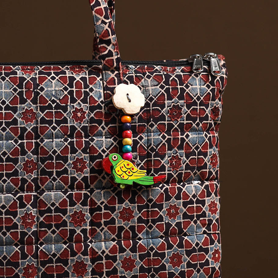Multicolor Handcrafted Quilted Cotton Hand Bag 04