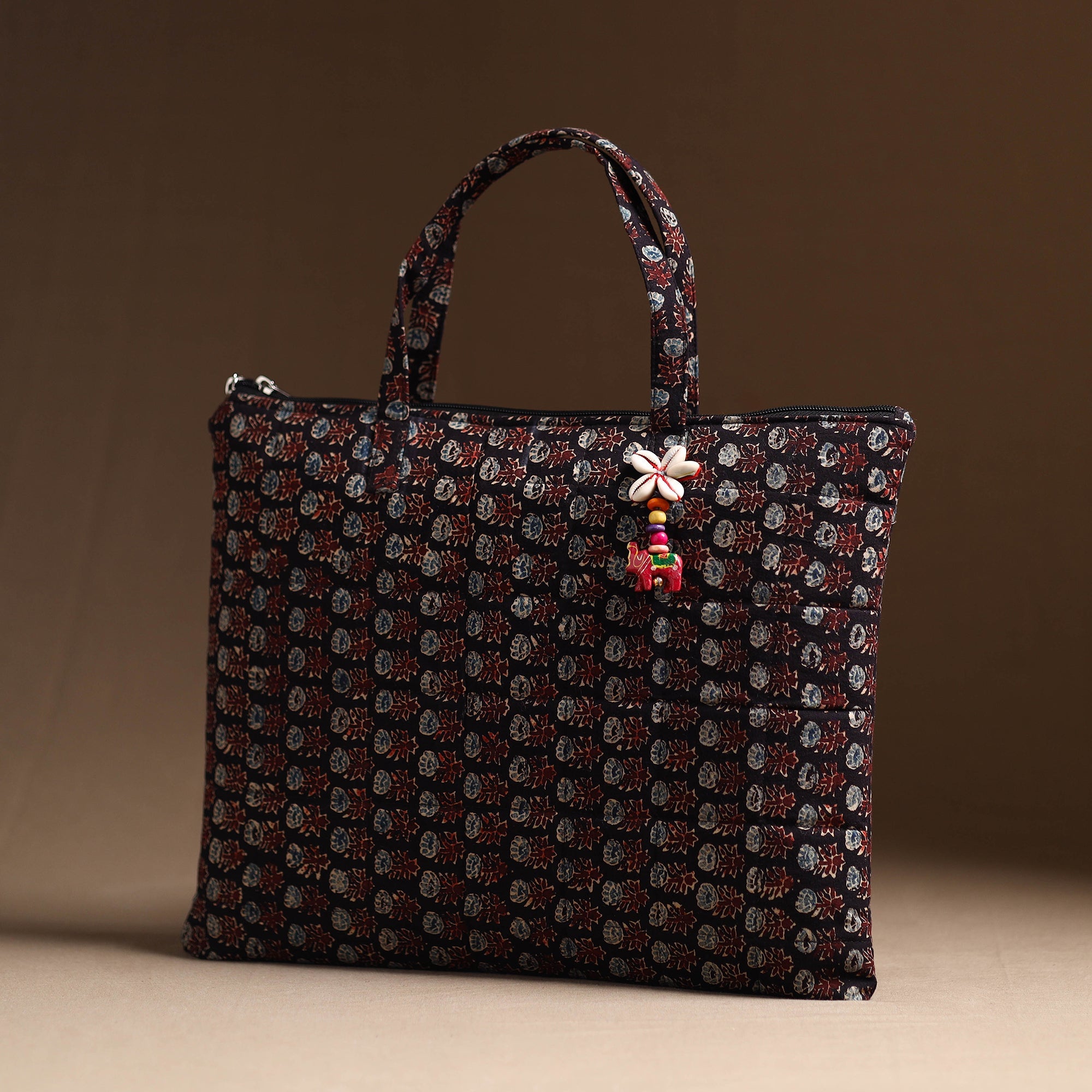 Multicolor Handcrafted Quilted Cotton Hand Bag 05