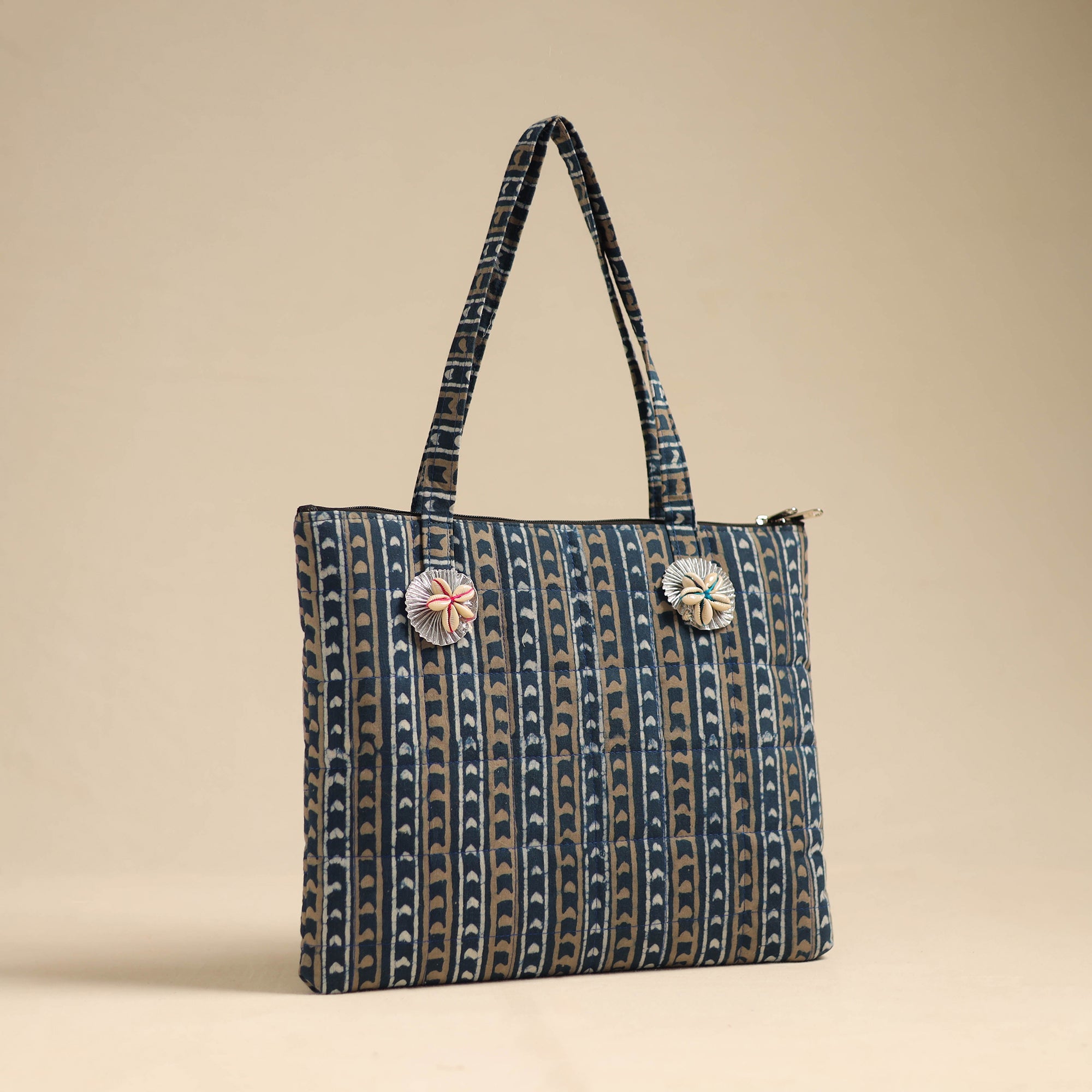 Multicolor Handcrafted Quilted Cotton Hand Bag