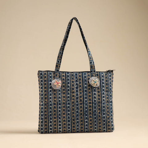 Multicolor Handcrafted Quilted Cotton Hand Bag