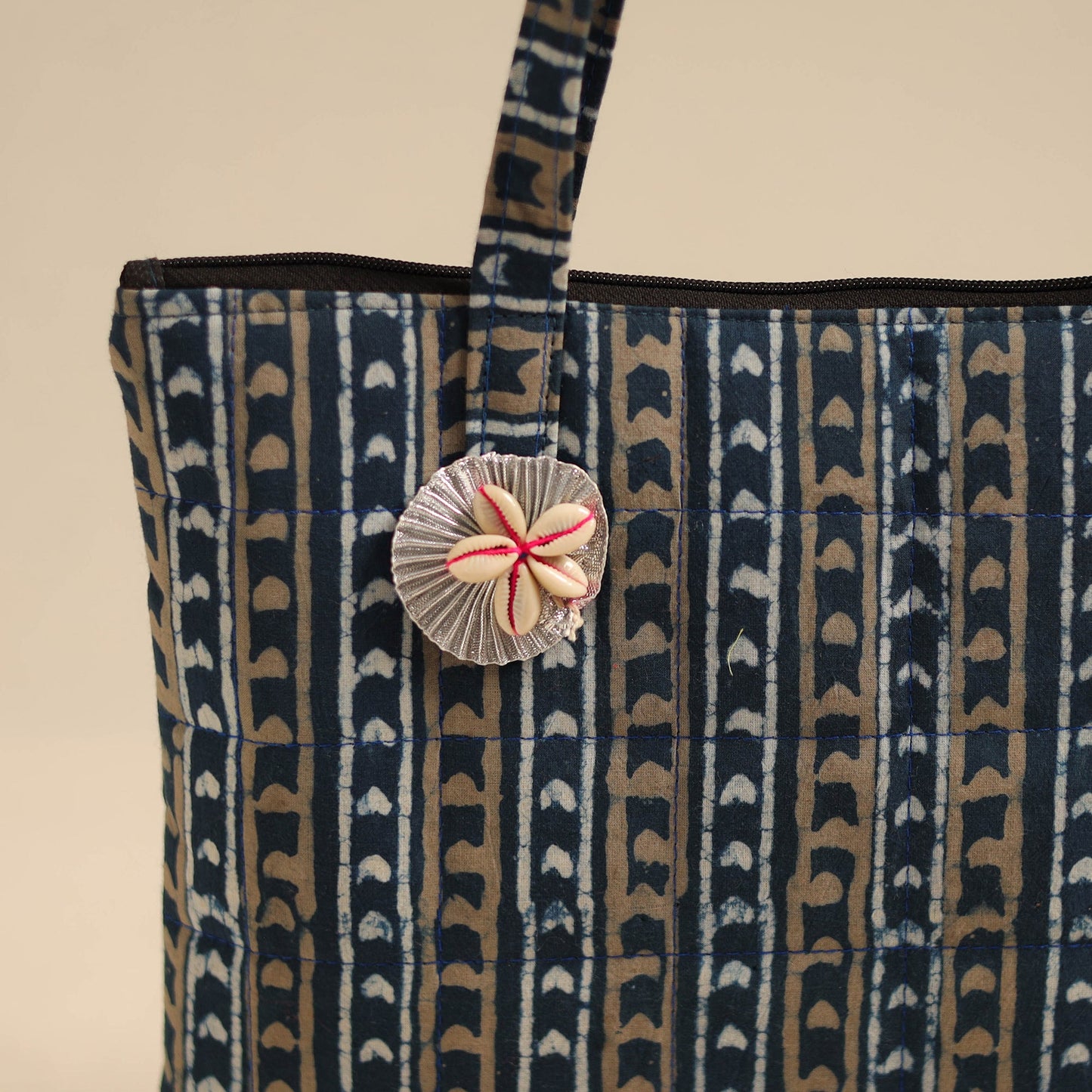 Multicolor Handcrafted Quilted Cotton Hand Bag