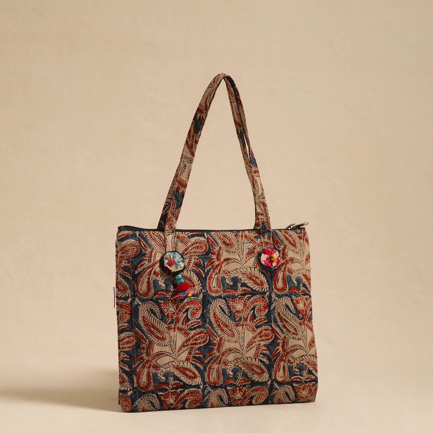 Multicolor Handcrafted Quilted Cotton Hand Bag