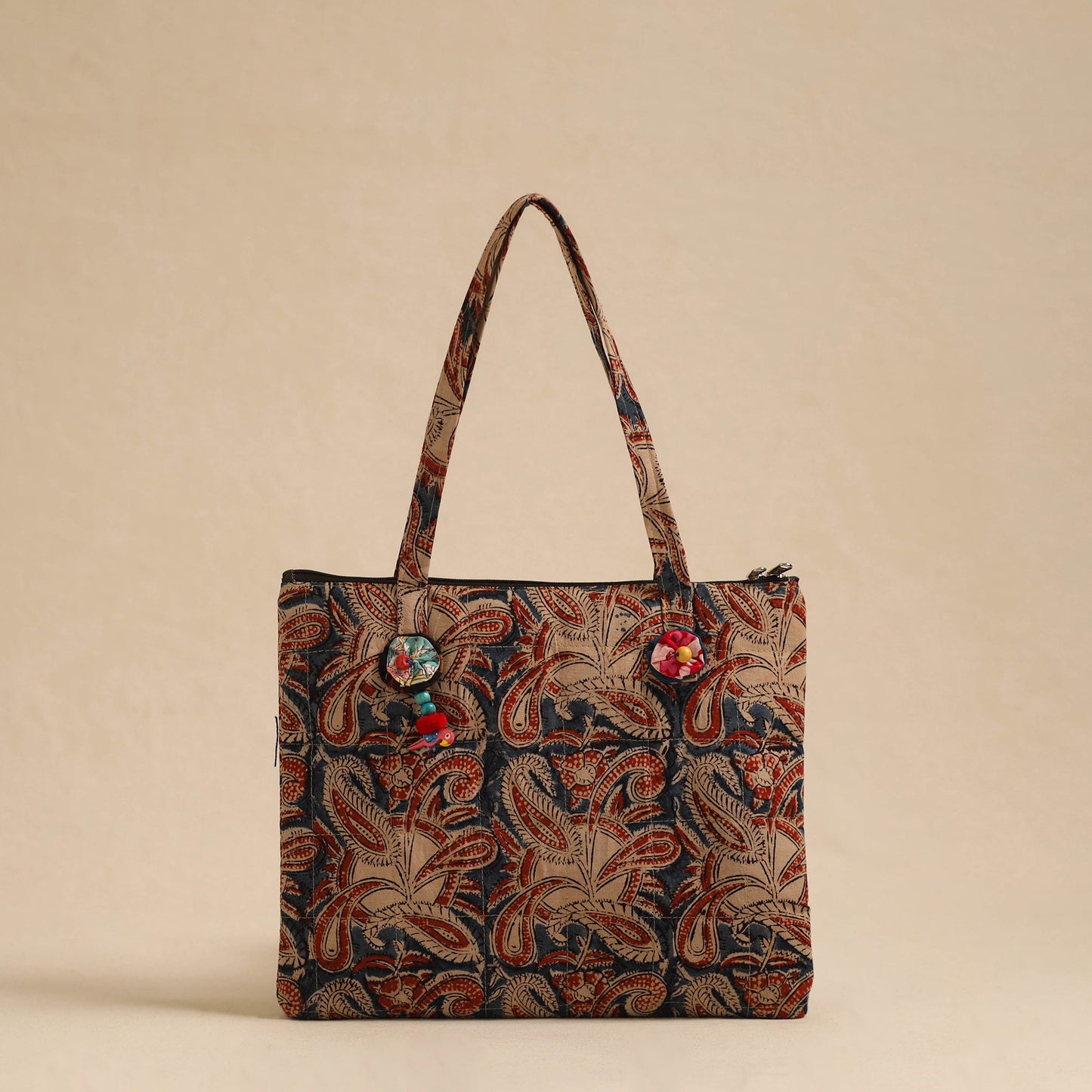 Multicolor Handcrafted Quilted Cotton Hand Bag