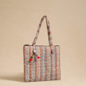 Multicolor Handcrafted Quilted Cotton Hand Bag