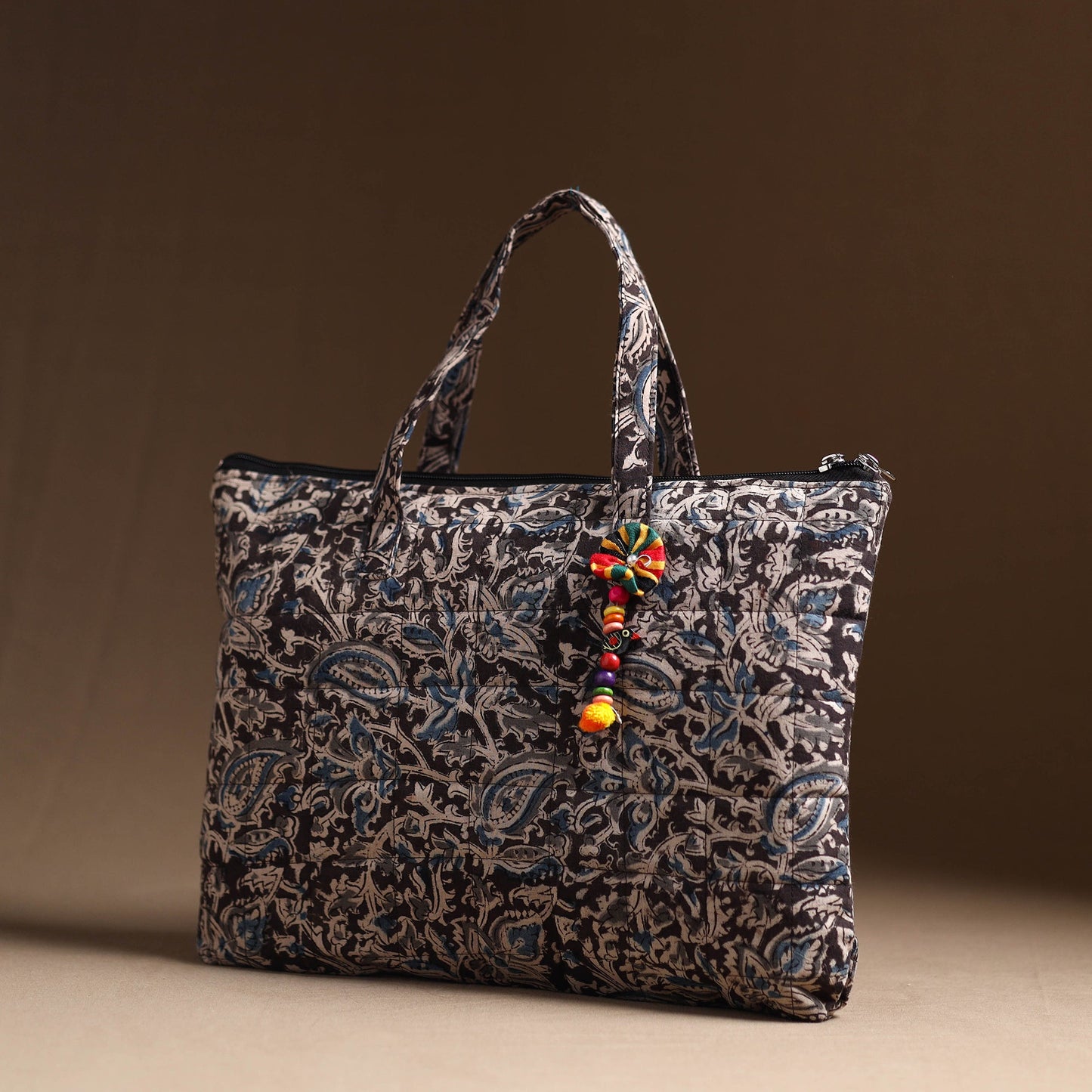 Multicolor Handcrafted Quilted Cotton Hand Bag 19