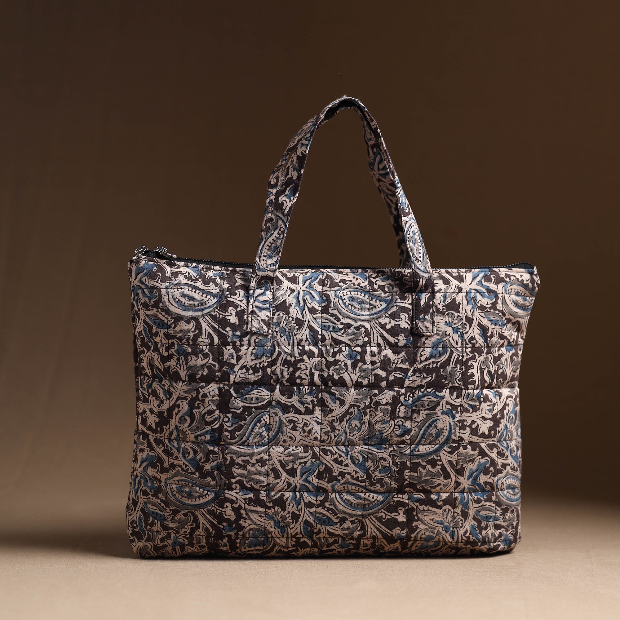 Multicolor Handcrafted Quilted Cotton Hand Bag 19