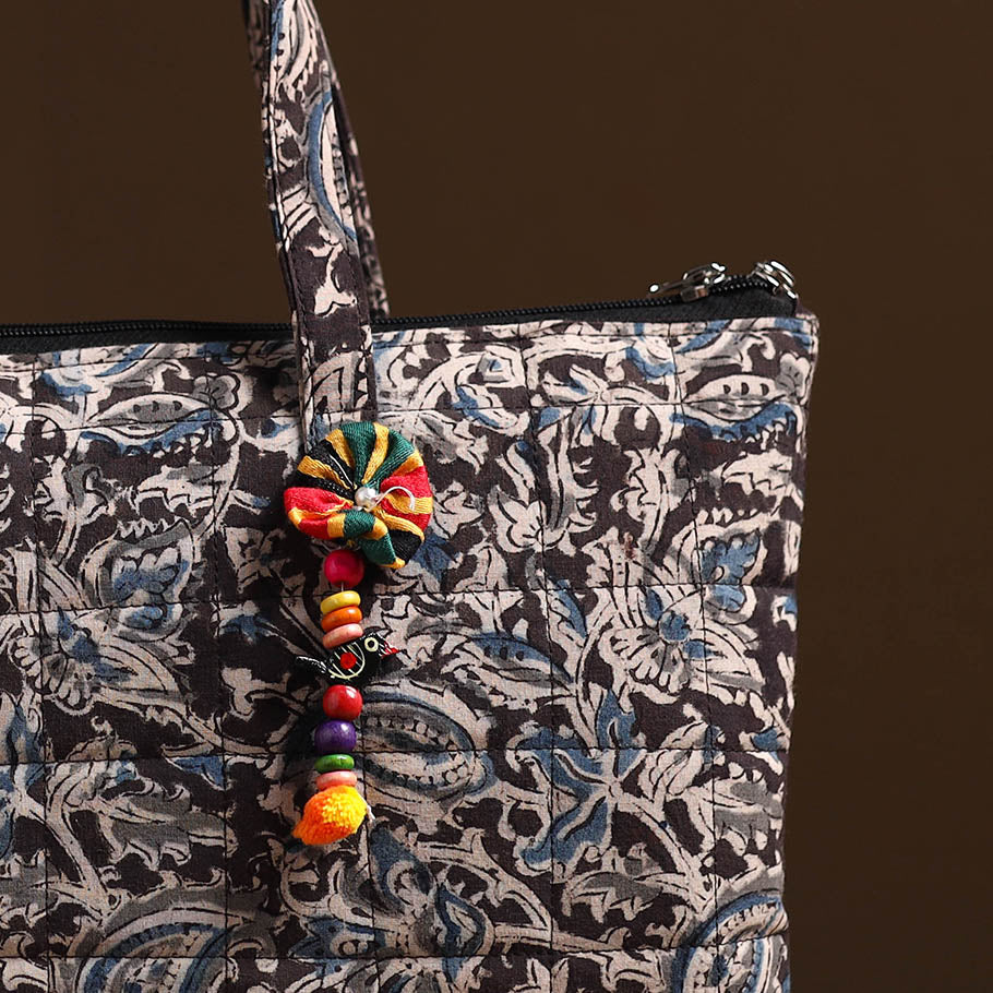 Multicolor Handcrafted Quilted Cotton Hand Bag 19