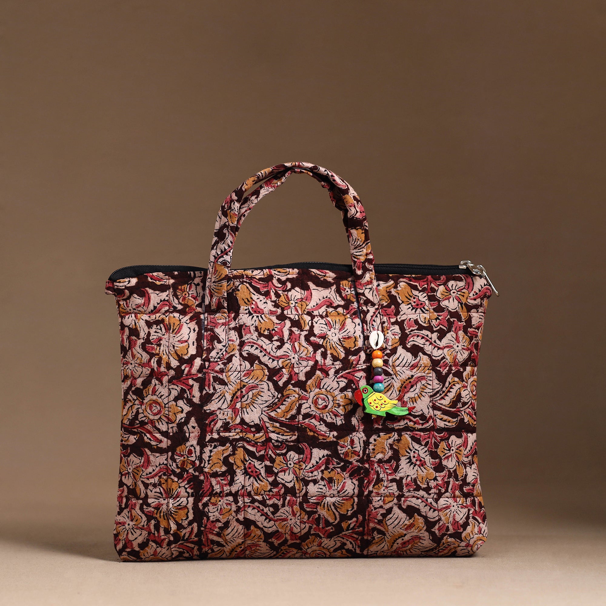 Multicolor Handcrafted Quilted Cotton Hand Bag 19