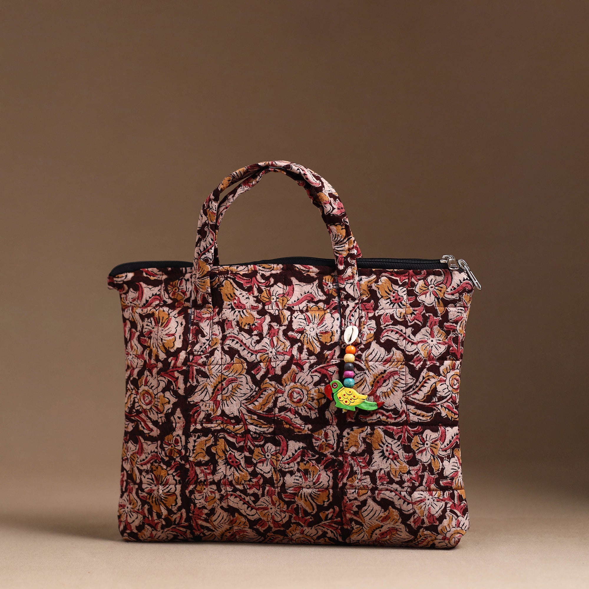 Multicolor Handcrafted Quilted Cotton Hand Bag 19