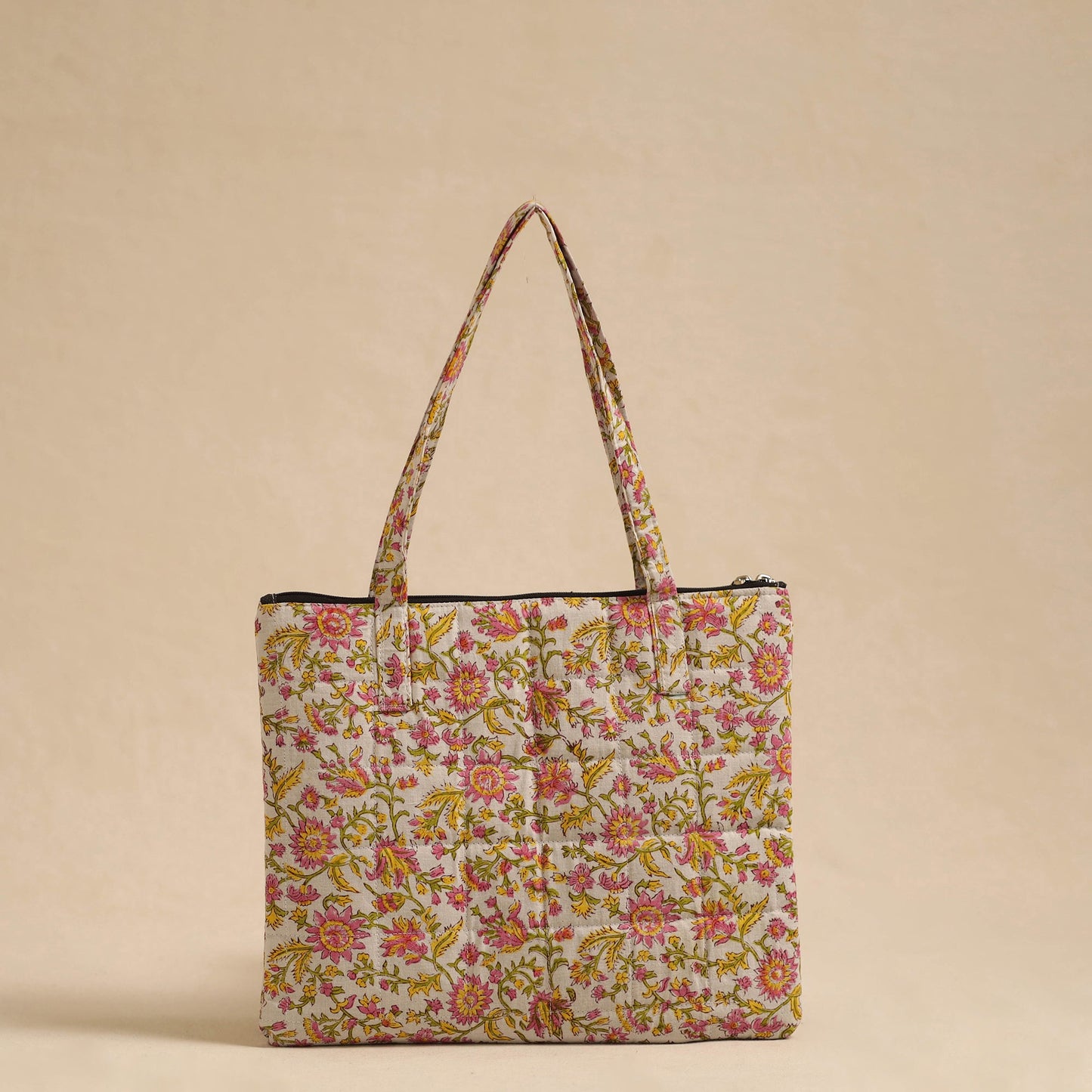  Multicolor Handcrafted Quilted Cotton Hand Bag