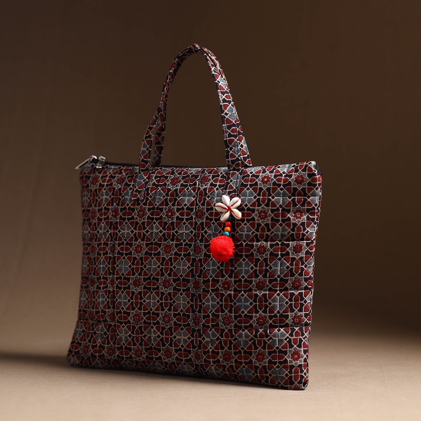 Multicolor Handcrafted Quilted Cotton Hand Bag 20