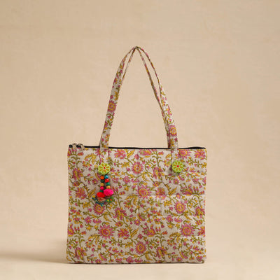  Multicolor Handcrafted Quilted Cotton Hand Bag