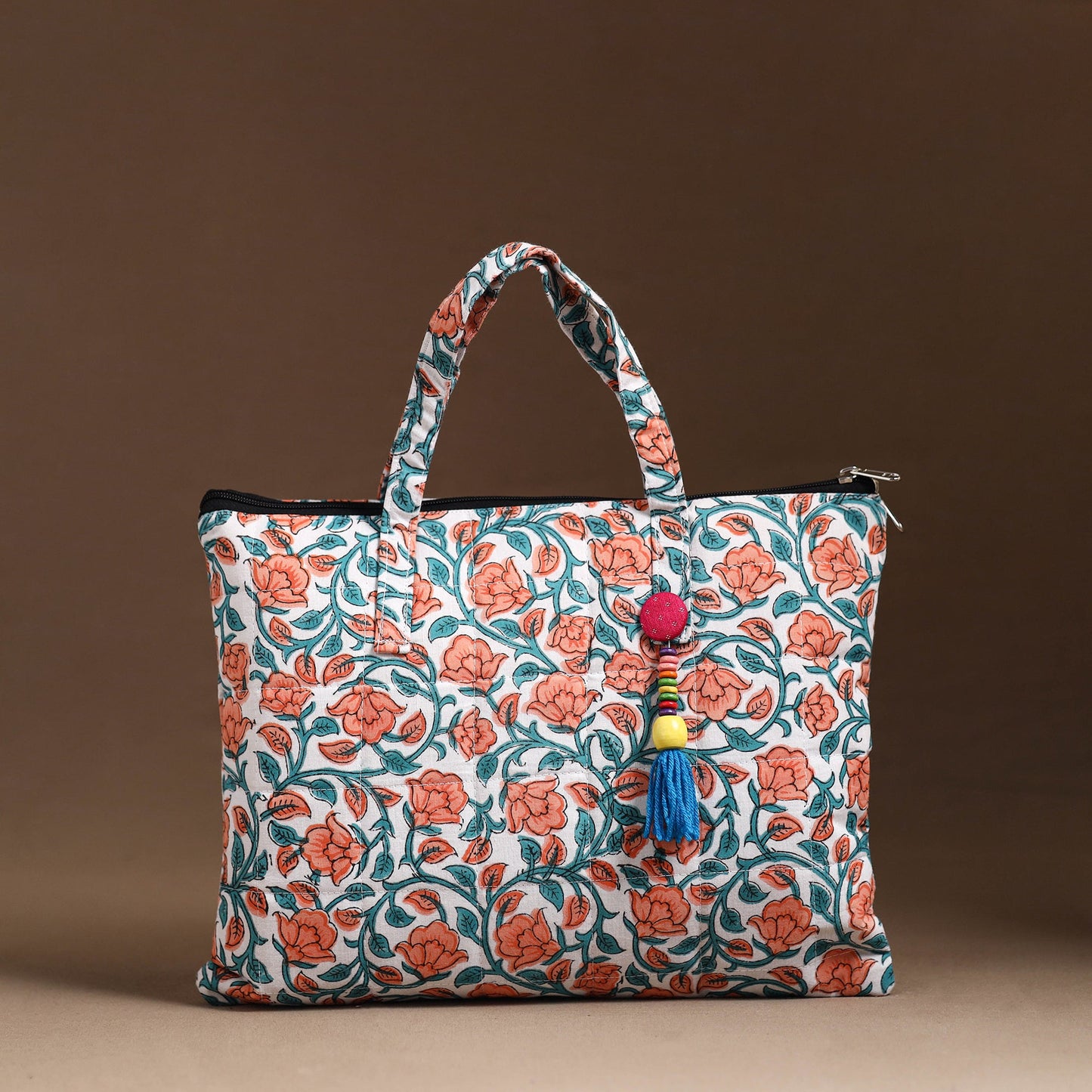 Multicolor Handcrafted Quilted Cotton Hand Bag 42