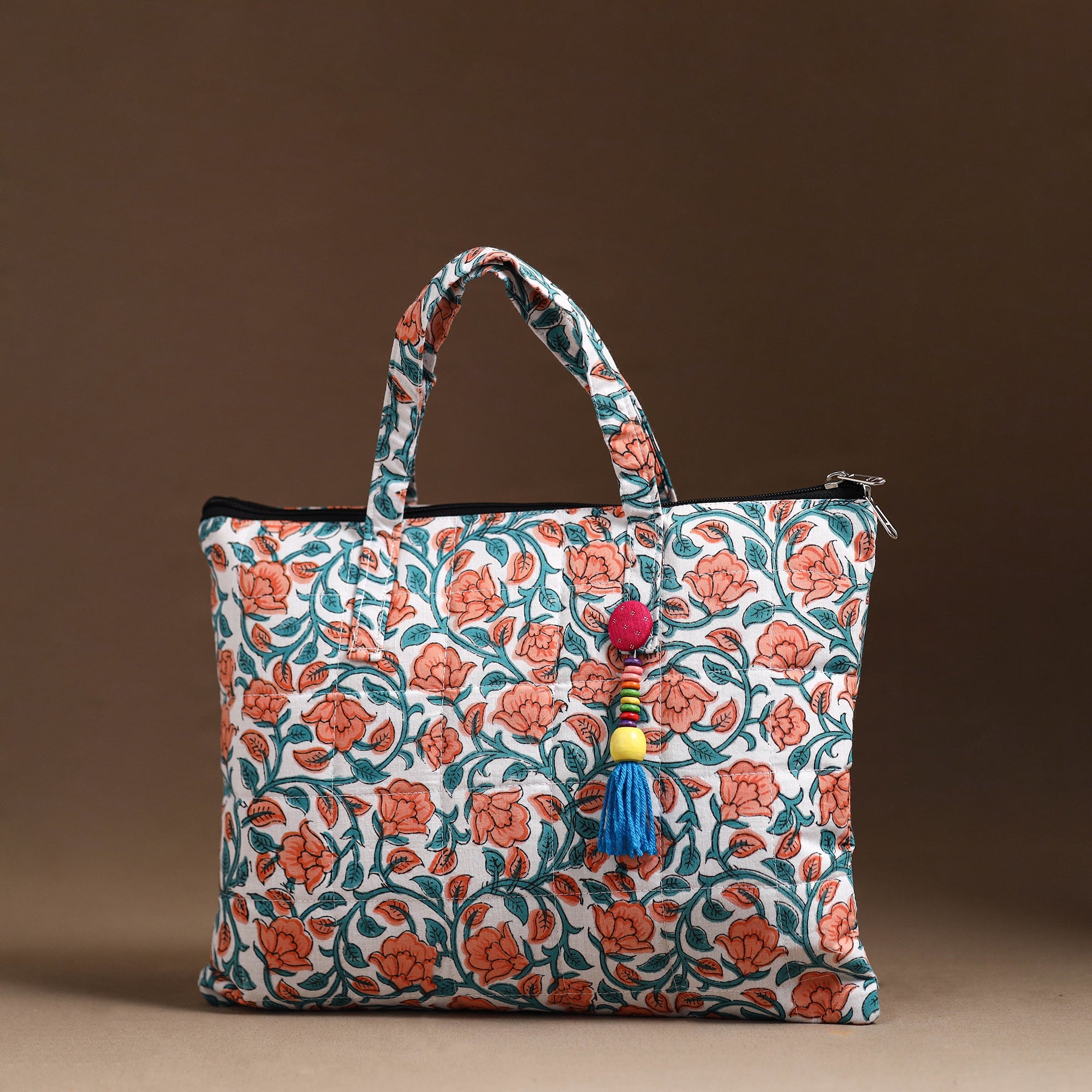 Multicolor Handcrafted Quilted Cotton Hand Bag 42