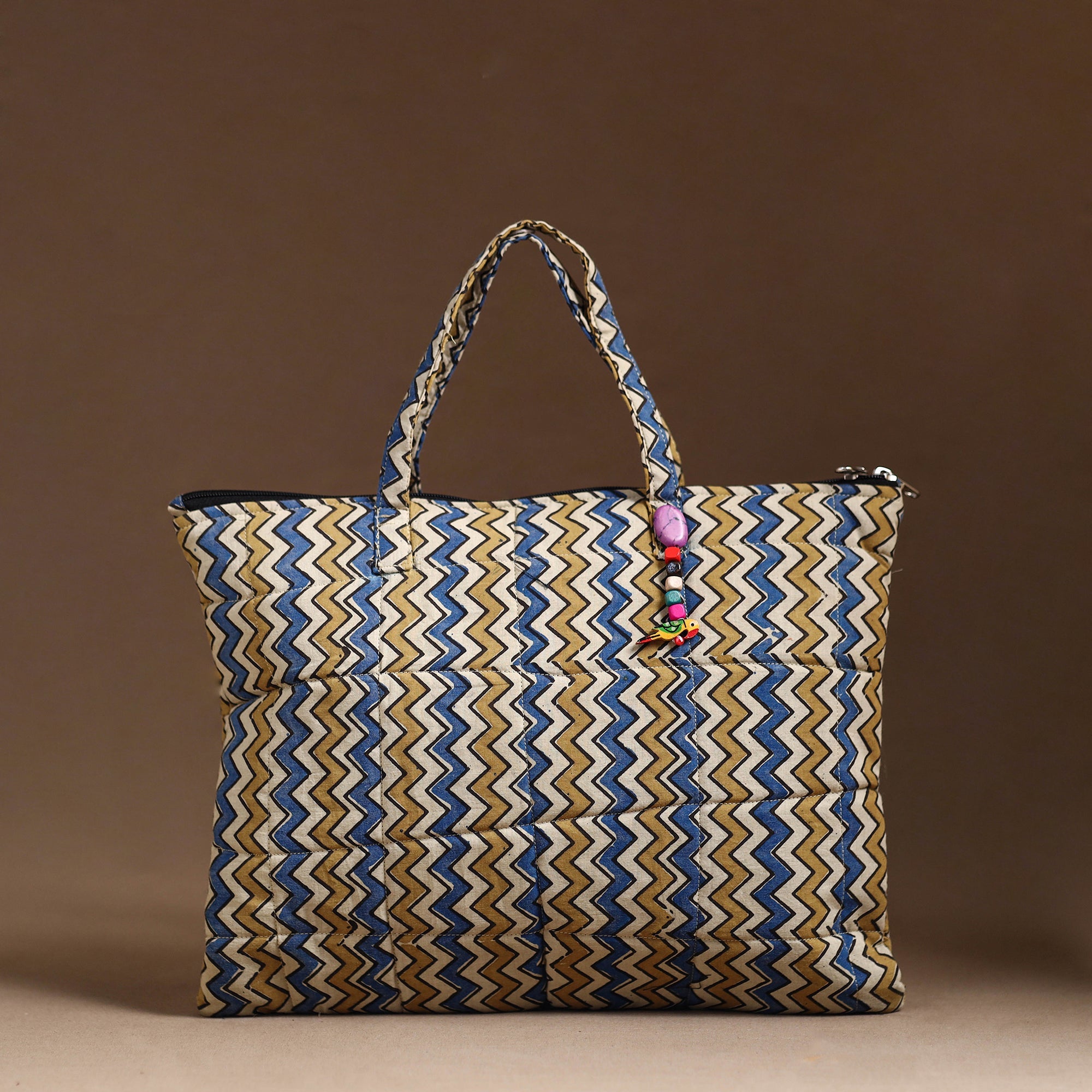 Multicolor Handcrafted Quilted Cotton Hand Bag 64