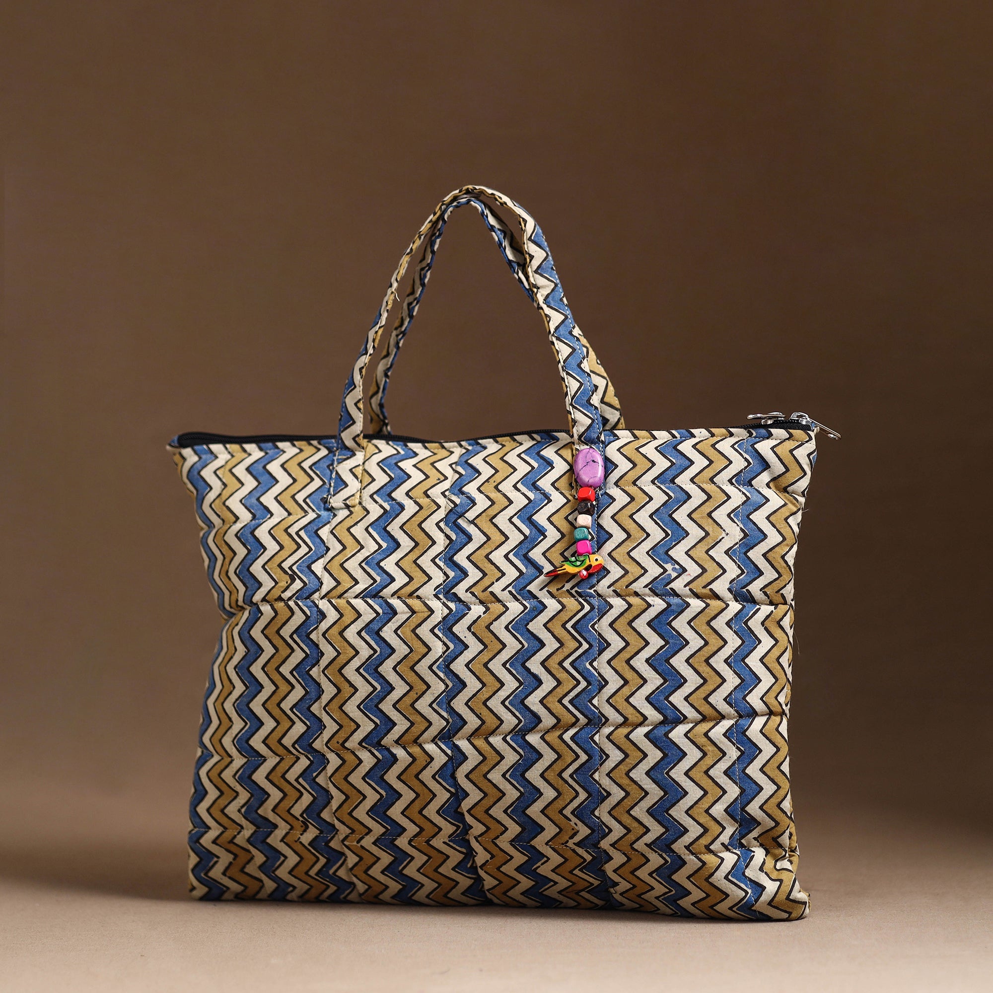 Multicolor Handcrafted Quilted Cotton Hand Bag 64