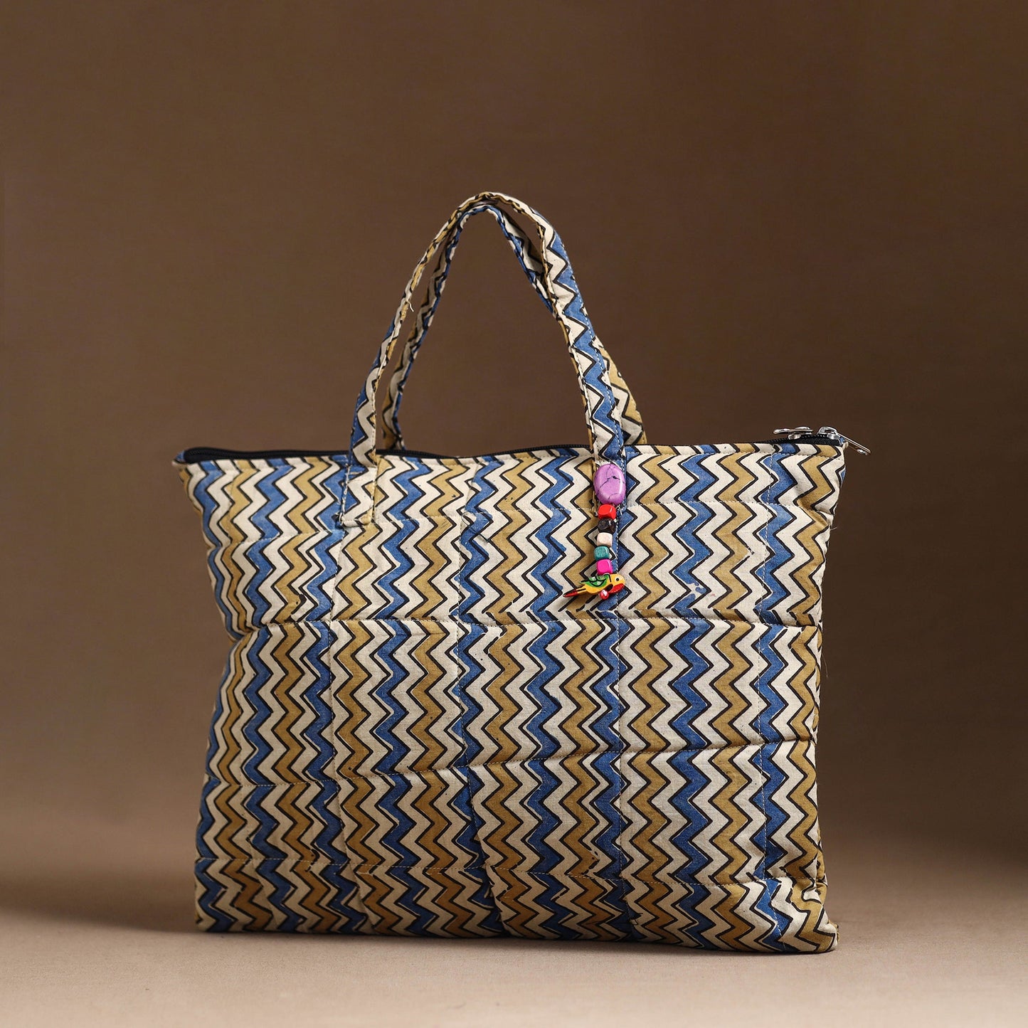 Multicolor Handcrafted Quilted Cotton Hand Bag 64